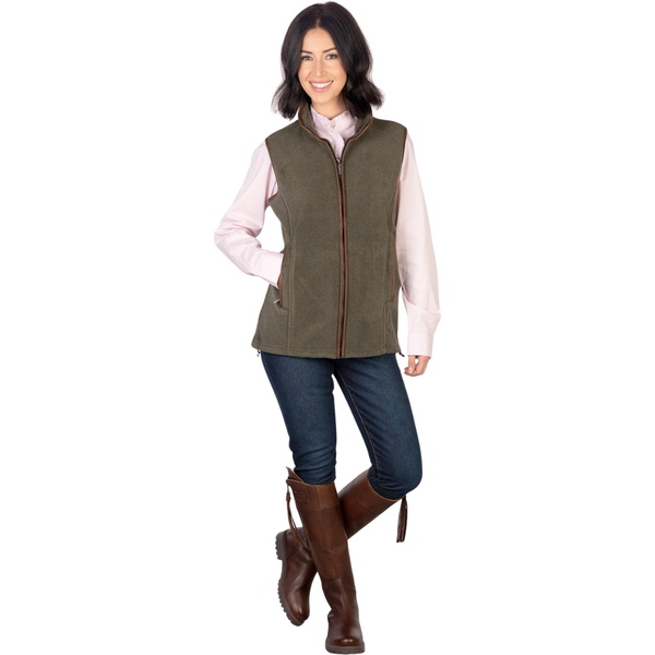 2025 Rydale Womens Huggate Fleece Waistcoat 406111 - Khaki